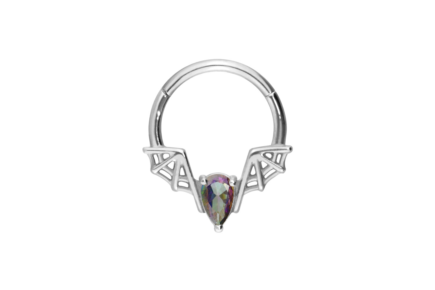 Chirurgenstahl Segmentring Clicker Piercing FLEDERMAUS